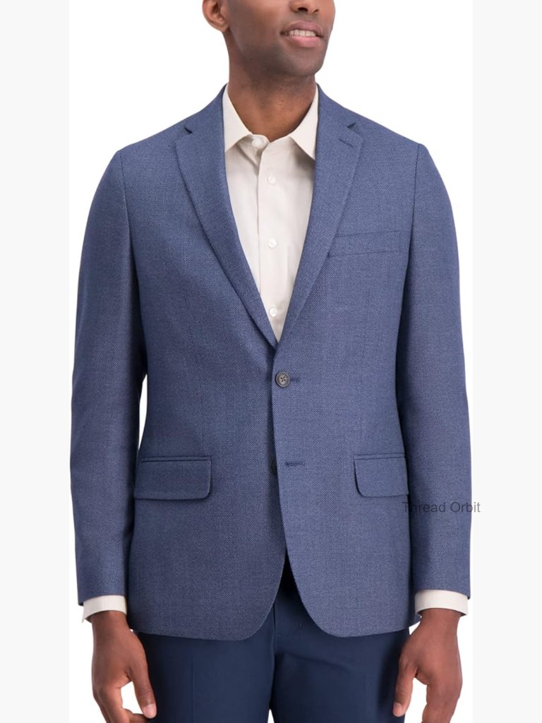 Slim Fit 2-Button Notch Lapel Sport Coat With Side Vents - 66% Polyester 34%